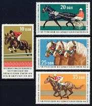 International Horse Breeders Mint Set of 4 Stamps East Germany, 1974